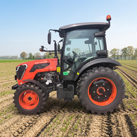 Tracteur agricole chinois 75 CV avec pelle rétrocaveuse et chargeur frontal