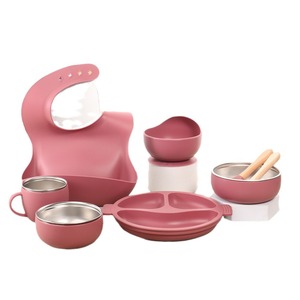 Nuevo Set de Alimentación para Bebés Ecológico, No Tóxico, con Fuerte Succión, Diseño Estampado, Acero Inoxidable y Silicona, Capacidad de 400 ml, Certificado <span class=keywords><strong>CE</strong></span> - Product Image 1