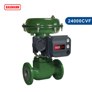 Vanne à soupape pneumatique compacte en acier au carbone 24000CVF, haute capacité de débit, à brides, certifiée ANSI CL150-CL300 PED, ATEX - Product Image 1
