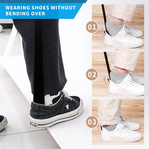 Logo personnalisé promotionnel d'usine chausse-pied cuillère à chaussure avec aimant long chausse-pied en plastique - Product Image 3