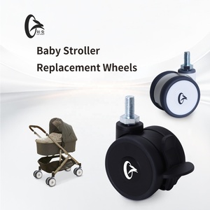 2.5 นิ้ว เงียบสงบ 360 องศา °   ล้อรถเข็นเด็กแบบหมุนได้ ลดแรงกระแทก พร้อมเบรก - Product Image 1