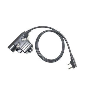 Casques en plastique sans bruit, 2 broches, noirs, PTT, pour radios Motorola Kenwood Baofeng, tactiques, spécialisés, sans fil - Product Image 1