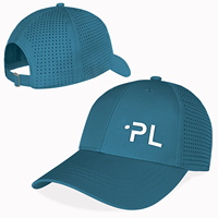 Gorras deportivas perforadas con agujeros cortados con láser de calidad, gorra de béisbol transpirable de rendimiento, gorra de papá para Golf, correr, pescar