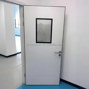 Guangzhou dış çelik menteşeli kapı güvenliği, fabrika ve hastane için toz kaplanmış <span class=keywords><strong>Metal</strong></span> gömme kapılar - Product Image 6