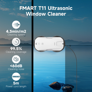 Robot Limpiacristales Fmart T11, Robot Inalámbrico para Limpieza de Ventanas con Succión de 3800 Pa para Todas las Superficies Lisas - Product Image 2