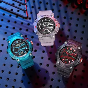 new design SMAEL 8086 digital suppliers watch waterproof plastic analog watch relojes de hombre