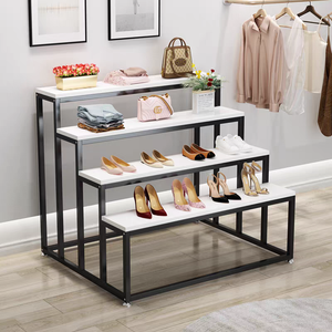 Étagère de présentation pour sacs et chaussures en acier inoxydable, design moderne, construction durable, pour supermarchés et fleuristes - Product Image 6