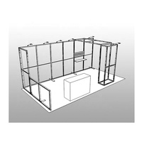 Stand d'exposition modulaire portable en aluminium imprimé en couleur 10x20 pieds, kit complet avec tour de présentation de produits et comptoir