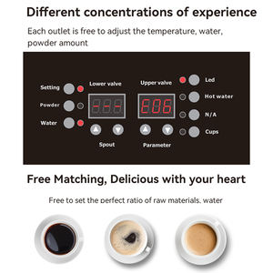 Máquina Expendedora de café instantáneo de metal completamente automática de escritorio personalizable para té con leche - Product Image 6