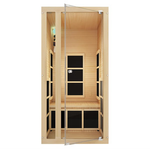 Sauna de infrarrojo lejano EMF bajo para 1 persona de <span class=keywords><strong>madera</strong></span> con cicuta <span class=keywords><strong>canadiense</strong></span> al por mayor - Product Image 1