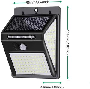 Vente en gros de lampes murales solaires extérieures sans fil à 20 LED PIR, étanches, pour la sécurité, le jardin, l'extérieur, avec détecteur de mouvement - Product Image 6