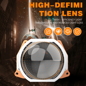 ไฟหน้าโปรเจคเตอร์แบบ Biled LED ขนาด 3 <span class=keywords><strong>นิ</strong></span>้ว รุ่น AKE F30 55W 15000LM รองรับหลอด H4 H7 9006 เลนส์ 3 <span class=keywords><strong>นิ</strong></span>้ว แบบปรับแต่งได้ - Product Image 5