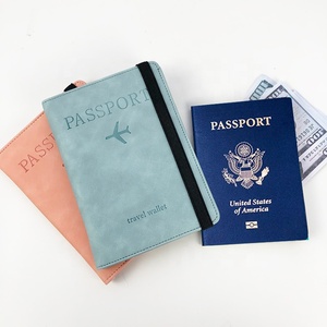 Porta Passaporto alla Moda, Portafoglio da Viaggio <span class=keywords><strong>per</strong></span> Passaporto, Porta Passaporto RFID con Fascia Elastica - Product Image 1
