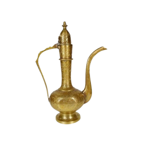 Handmade Traditional Style Arabic Dallah Custom Made Gold Polished Kitchenware <b>Tea</b> and Coffee <b>Pot</b> From India - Product Image 4