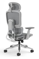 Chaise de bureau ergonomique moderne et réglable pour la maison, pivotante en maille avec fonction chauffante, en métal, tissu et nylon, personnalisable pour le personnel