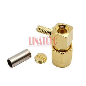 Đầu Nối RF Cáp RG316 RG174 LMR100 Đầu Nối Uốn <span class=keywords><strong>SMA</strong></span> 90 Độ Đầu Nối Góc Phải Đực - Product Image 4