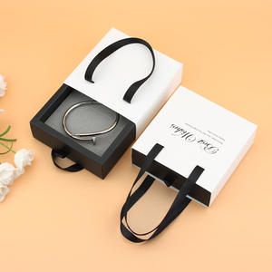 Personalizado <span class=keywords><strong>Rosa</strong></span> lindo deslizador papel regalo cajón manija pendientes anillo collar embalaje organizador cajas de joyería con logotipo - Product Image 6