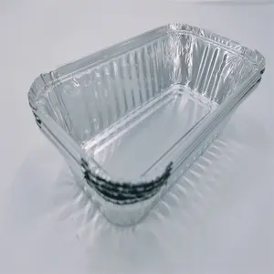 650ml Oblong Loaf Pans 20x11x5.5cm Rectangular Containers Aluminium Pack For Food