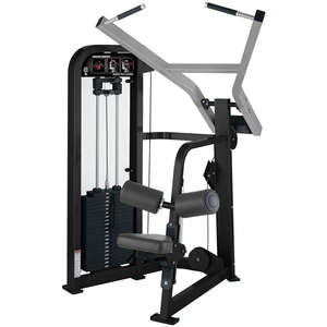 Máquina de entrenamiento comercial para gimnasio, con placa de acero ajustable, <span class=keywords><strong>brazos</strong></span> fijos para pull-down, para pecho y espalda, con pin de seguridad y selección de carga. - Product Image 3