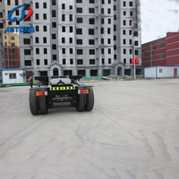 Trailer Semi Flatbed Interlink 20FT 40FT dengan Dolly Multi Truck Trailer Road Train