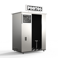 Cabina de Fotos de Estilo Comercial con Impresora Rápida, Cámara DSLR, Cabina de Selfies Interactiva