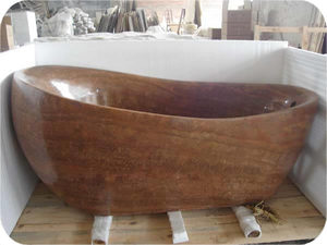 Baignoire en marbre autoportante ovale en <span class=keywords><strong>bois</strong></span> antique - Product Image 5