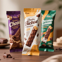 Op maat gemaakte verzegelbare plastic Mylar folie voedselverpakking zak voor chocolade, snacks en energierijke repen