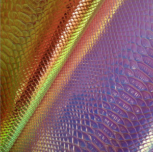 Laser-Drachenstoff Holographisches Schlangenleder Hologramm-Fischschuppenmuster für Taschen, Gepäck, Schuhe und Polstermöbel - Product Image 3