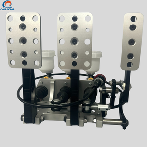 Nouvel ensemble de pédales de course réglables en aluminium CNC pour boîte de vitesses à 3 pédales, montage au sol, avec maître-cylindre de frein à décalage de freinage réglable pour - Product Image 2