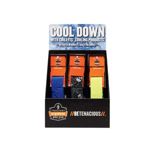 Eco-Friendly Foldable Cardboard <b>Counter</b> Top Display Box for Towels, Accessories Paperboard PDQ with Hooks - Product Image 2