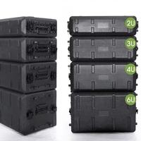 Valise de transport antichoc et étanche en plastique 2U-3U-4U-6U avec fermeture éclair pour utilisation professionnelle en sonorisation, DJ et installation de systèmes audio