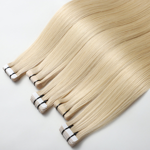 Extensions de cheveux humains à bandes adhésives sans couture de qualité supérieure en gros, blondes, double trame, cheveux indiens bruts, trame à bandes adhésives - Product Image 4