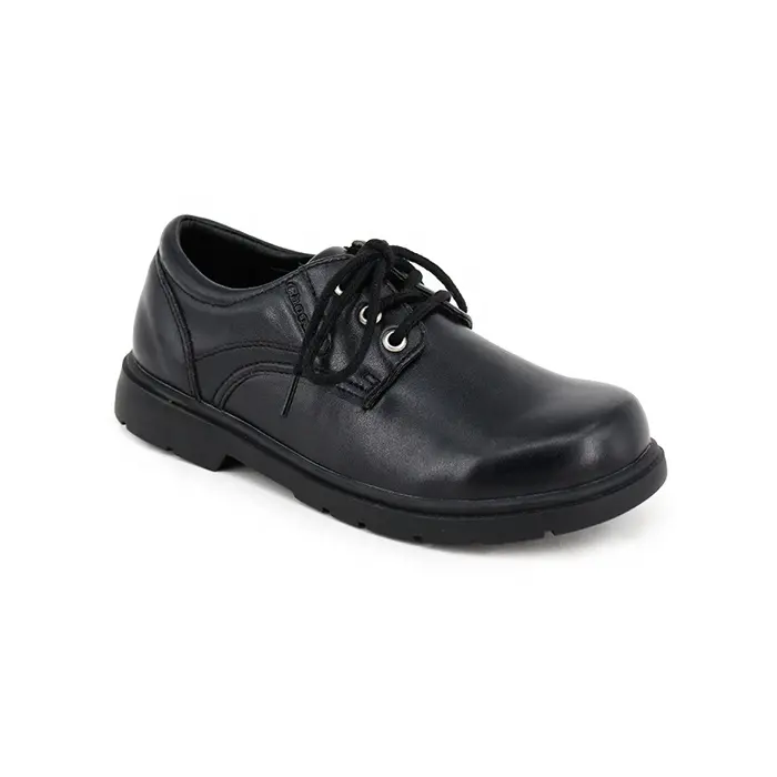 أحذية رسمية للأولاد أحذية أطفال برباط مريح أوكسفورد حذاء رسمي من الجلد الأسود للأولاد