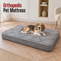 Matelas orthopédique personnalisé pour chien avec options de surpiqûres, de passepoil et de tissu de revêtement pour les gammes de produits pour animaux de compagnie