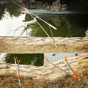 Yousya usine 1.5/1.7/2.1/2.4m en acier inoxydable <span class=keywords><strong>canne</strong></span> à pêche support de poteau insérer sol métal support Support Support - Product Image 6