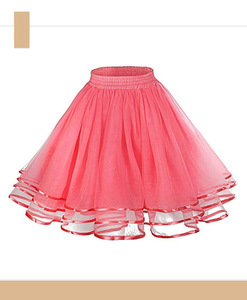 <span class=keywords><strong>Jupon</strong></span> Lolita pour femme, exclusif, sans armatures, en <span class=keywords><strong>tulle</strong></span> doux, pour tous les jours, avec volants, trois couches, en gaze à rubans, style mignon - Product Image 6