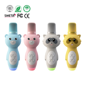 Bunny ไมโครโฟนไร้สายแบบพกพา LED, ไมโครโฟนคาราโอเกะสำหรับเด็กของเล่นปาร์ตี้พิมพ์ C <span class=keywords><strong>Star</strong></span> ไมโครโฟนคอนเดนเซอร์ไมโครโฟนของขวัญสำหรับเด็ก - Product Image 3