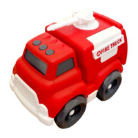 Camion de pompiers jouet TOYBOLA pour enfants, véhicule miniature en plastique, mission de sauvetage, jeu d'urgence, à tirer en arrière, échelle 1:64