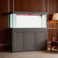 Aquarium Colonne Haute en Verre Ultra Blanc avec Affichage Intelligent, Filtration Supérieure et Éclairage LED