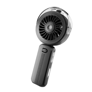 Ventilateur portable rechargeable pliable USB avec affichage numérique, haute vitesse, brumisateur, pour usage domestique et automobile, sur batterie - Product Image 3