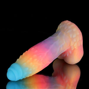 Dildo de Silicona Luminoso Scarletsin D-57 Design <span class=keywords><strong>Dilo</strong></span> Thrust, Líquido Espacial Suave, 100% Impermeable, Sensación Realista, Juguete Sexual para Adultos, Talla S - Product Image 5