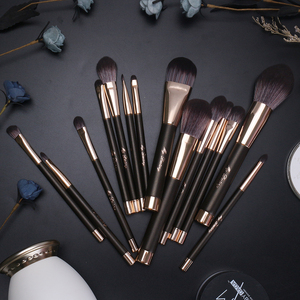 Tùy Chỉnh Trang Điểm Bàn Chải Biểu Tượng Nhãn Hiệu Riêng Tóc Tự Nhiên Nhôm Ống Rắn Gỗ Xử Lý 14Pcs Nam Châm Loạt Trang Điểm Bàn Chải Thiết Lập - Product Image 6