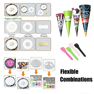 Gobelet en papier pour crème glacée au chocolat avec couvercle 4oz-16oz Gobelet en papier jetable pour café à emporter Restaurant Fast food - Product Image 6