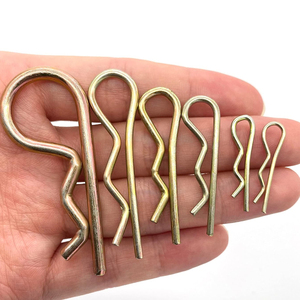 10pcs/bag 304 Stainless Steel/Carbon Steel <b>R</b> Type Spring Cotter Pin Wave Shape Split <b>Clip</b> Clamp Hairpin for Car M1.2 M2 M2.5 M3 - Product Image 5