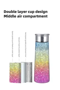 Bouteille d'eau isotherme à double paroi en titane pur, écologique, ultra-légère, 6,7 oz (190 g), garde au chaud/au froid, personnalisable en métal - Product Image 6