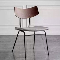 Chaise de salle à manger rétro GEDO, chaise à dossier en fer forgé, style industriel, café