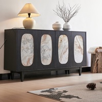 Meuble de rangement de salon de style moderne et luxueux, en bois massif antique, grande capacité, écologique