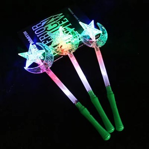 Varita Mágica de Cristal Brillante DAMAI, Varita de Copo de Nieve Estrellada, Varita de Hada con Luz Brillante para Decoración de Fiestas, Material Plástico, 6 Piezas - Product Image 4