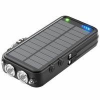 Haut-parleur radio FM avec charge sans fil 20W, batterie solaire portable, générateur à manivelle, lampe torche LED, chargeur d'urgence extérieur
