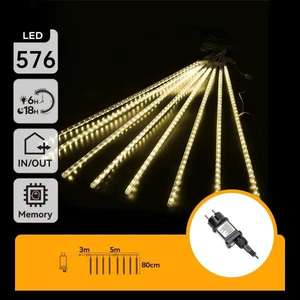 Cadenas de luces LED de bajo voltaje de 80 cm, + 5 m, blanco cálido, 8 tiras, ideales para decoración y ambientación. - Product Image 1